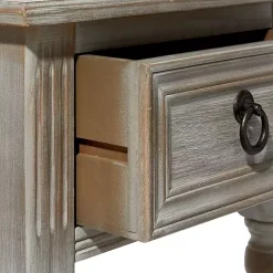 Kirklands Home Accent & End Tables|Whitewash Distressed Wood Accent Table Brown