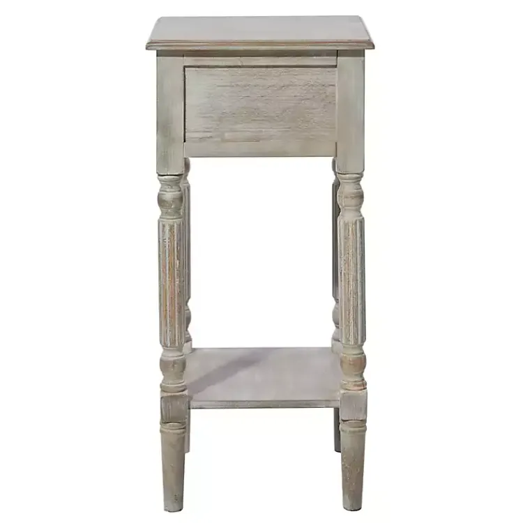 Kirklands Home Accent & End Tables|Whitewash Distressed Wood Accent Table Brown