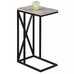 Kirklands Home Accent & End Tables|Whitewash Tucson C-Table Brown