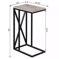 Kirklands Home Accent & End Tables|Whitewash Tucson C-Table Brown