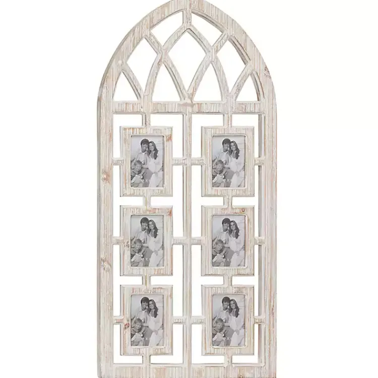 New Whitewash Window Arch 6-Opening Collage Frame Collage Frames