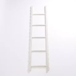 Online wash Wood Scalloped Decorative Ladder Decorative Accents