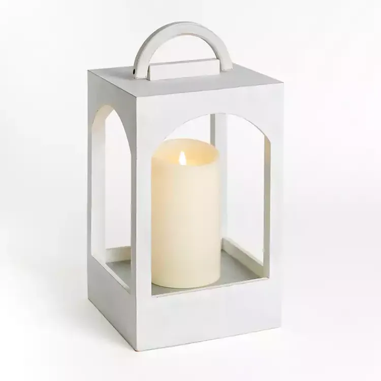 New washed Arched Wood Lantern, 18 in. Lanterns