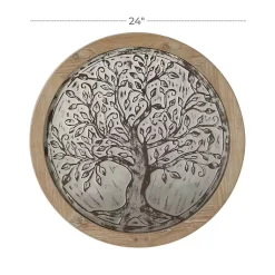 Kirklands Home Wall Plaques|Whitewashed Bronze Tree Framed Wall Plaque
