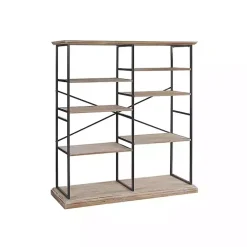 Kirklands Home Bookshelves|Whitewashed Etagere Industrial Bookcase