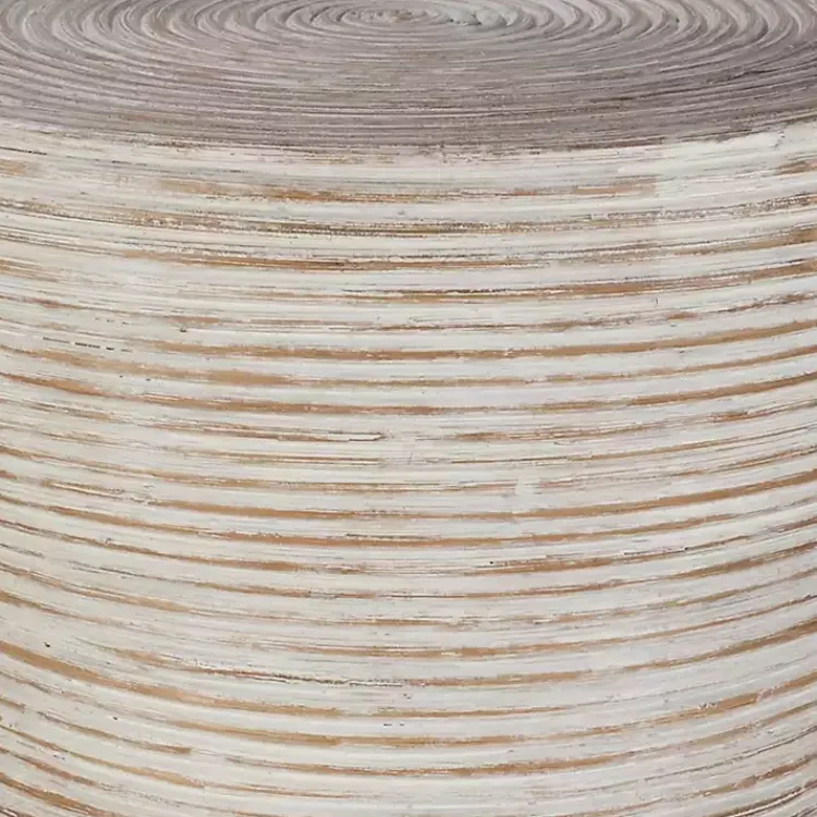 Kirklands Home Accent & End Tables|Whitewashed Natural Rattan Accent Table