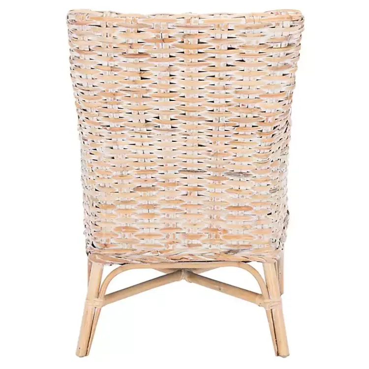 Kirklands Home Accent Chairs|washed Rattan Cristen Accent Chair White