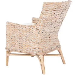 Kirklands Home Accent Chairs|washed Rattan Cristen Accent Chair White