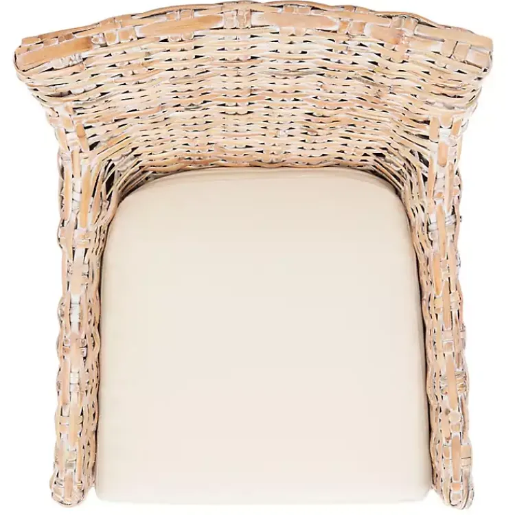 Kirklands Home Accent Chairs|washed Rattan Cristen Accent Chair White