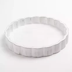 Clearance washed Scalloped Wood Tray Decorative Trays