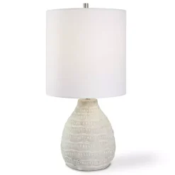 Kirklands Home Table Lamps|washed Textured Ellie Table Lamp White