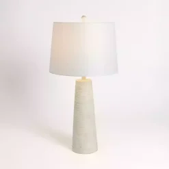 Kirklands Home Table Lamps|washed Textured Taper Table Lamp White