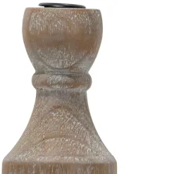 New Whitewashed Wood Taper Candle Holder, 9 in. Candle Holders