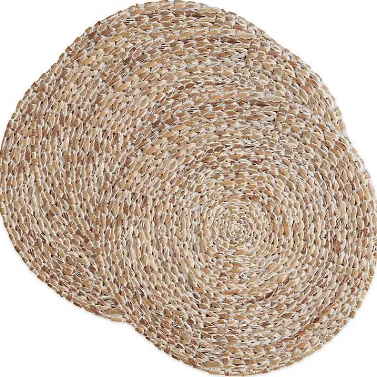 Kirklands Home Table Linens|Whitewashed Woven Rattan Placemats, Set of 4