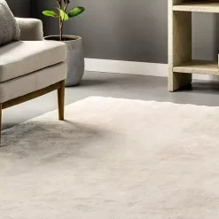 Kirklands Home Area Rugs|Whitlow Cream Shag Washable Area Rug, 5x8 Ivory