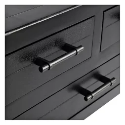 Kirklands Home Console Tables|Wilbert 3-Drawer Console Table Black