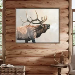Kirklands Home Canvas Art|Wild Elk Framed Canvas Art Print