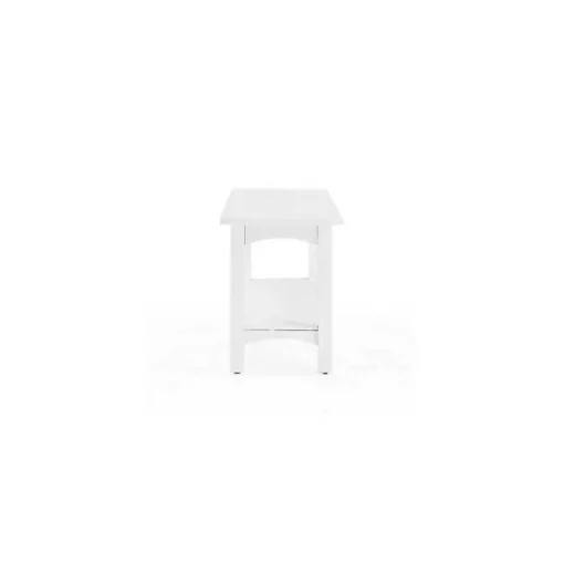 Kirklands Home Benches & Ottomans|Willis Wooden Lower Shelf Bench White