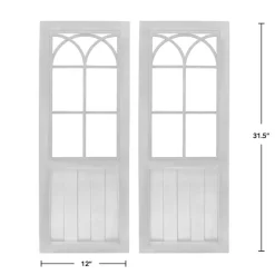 Kirklands Home Wall Plaques|Willow Farms Window Plaque, Set of 2 Brown