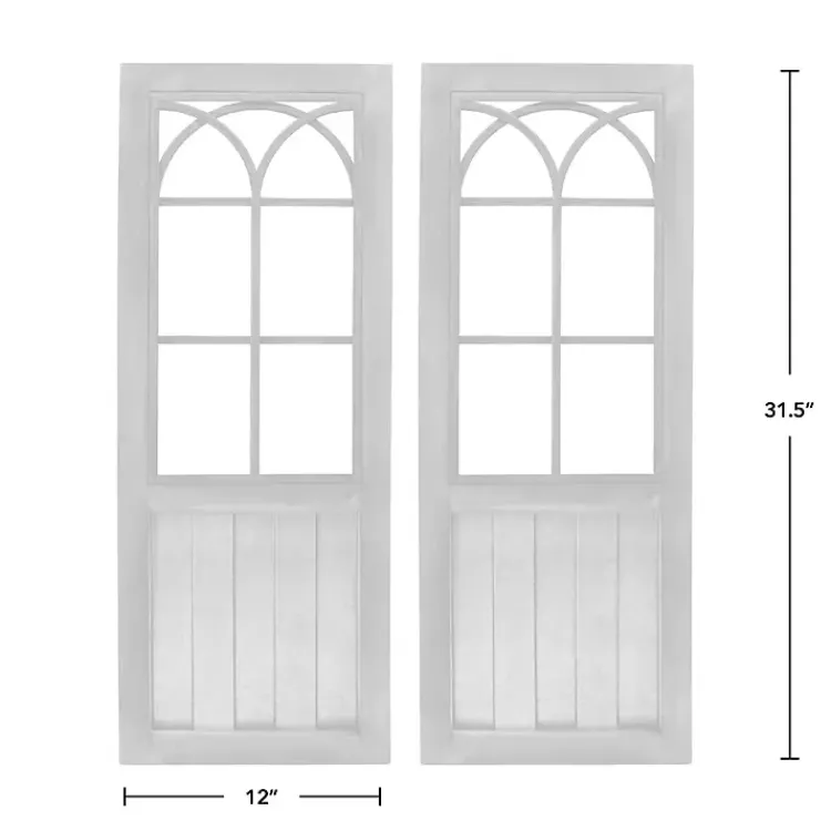 Kirklands Home Wall Plaques|Willow Farms Window Plaque, Set of 2 Brown