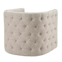 Kirklands Home Accent Chairs|Wilson Tufted Taupe Swivel Accent Chair Tan