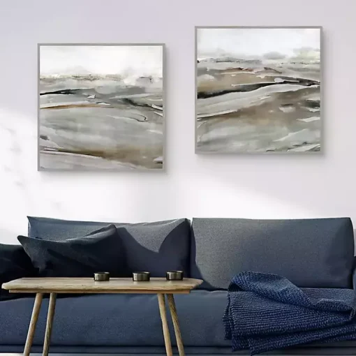 Kirklands Home Framed Art|Windblown Sands Framed Canvas Art Prints, Set of 2