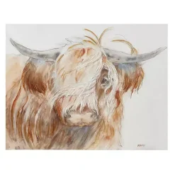 Kirklands Home Canvas Art|Windswept Highland Bull Canvas Art Print