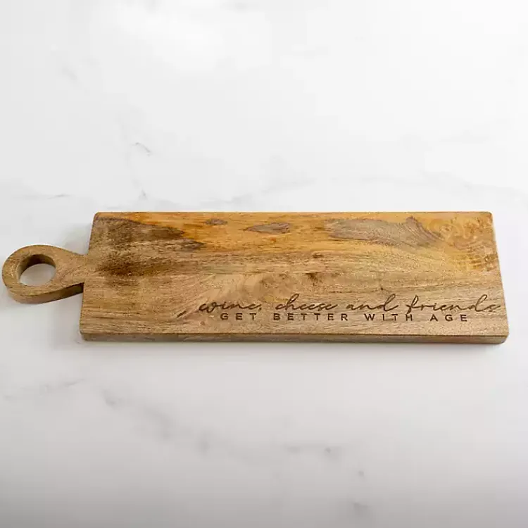 Kirklands Home Serving & Entertaining|Wine, Cheese, and Friends Serving Board Brown