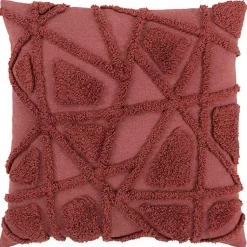 Wine Geo Tufted Throw Pillow Pillows