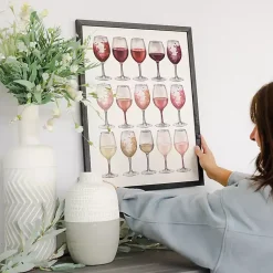 Kirklands Home Framed Art|Wine Glasses Framed Art Print