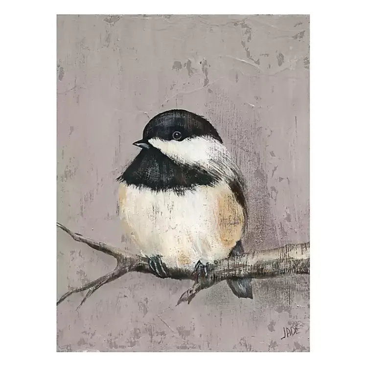 Kirklands Home Canvas Art|Winter Bird IV Giclee Canvas Art Print Gray