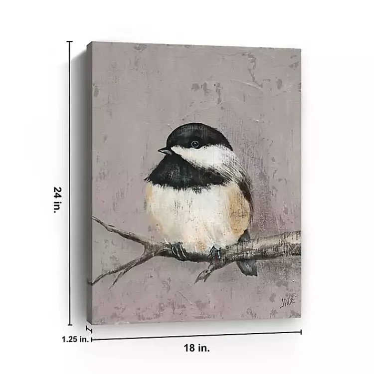 Kirklands Home Canvas Art|Winter Bird IV Giclee Canvas Art Print Gray