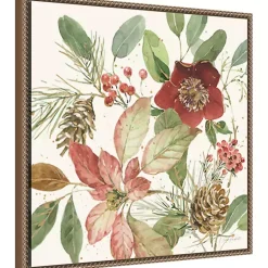 Online Winter Blooms Framed Canvas Art Print Christmas Art & Wall Decor