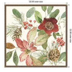 Online Winter Blooms Framed Canvas Art Print Christmas Art & Wall Decor