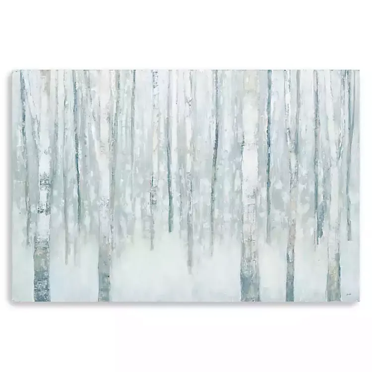Kirklands Home Canvas Art|Winter Blue Birch Canvas Art Print, 60x40 in.