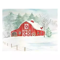 New Winter Farmhouse Canvas Art Print Christmas Art & Wall Decor