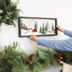 Sale Winter Houses Framed Art Print Christmas Art & Wall Decor