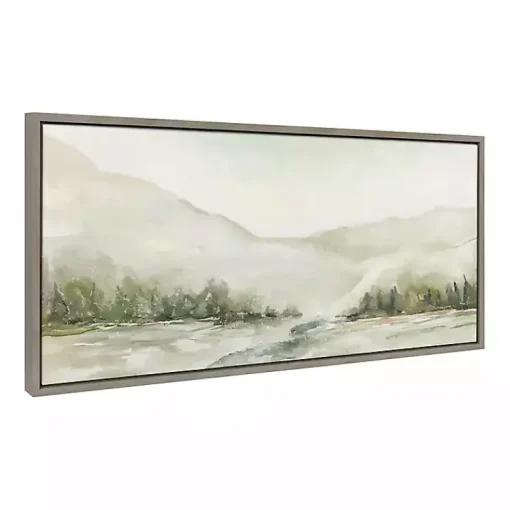 Kirklands Home Canvas Art|Winter Mountain Landscape Framed Canvas Art Print