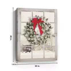 Online Winter Window View Canvas Art Print Christmas Art & Wall Decor