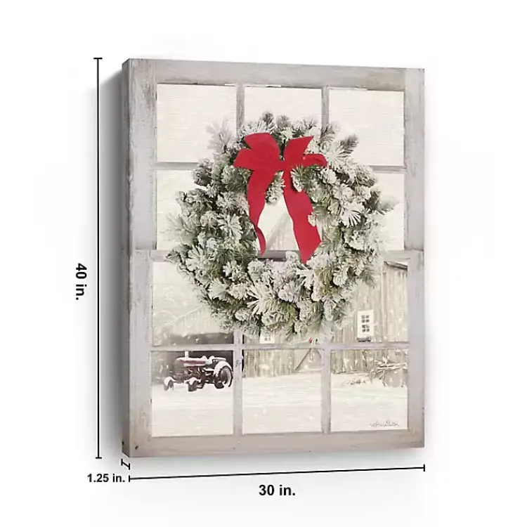 Online Winter Window View Canvas Art Print Christmas Art & Wall Decor