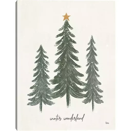 Discount Winter Wonderland Christmas Trees Wall Art Print Christmas Art & Wall Decor