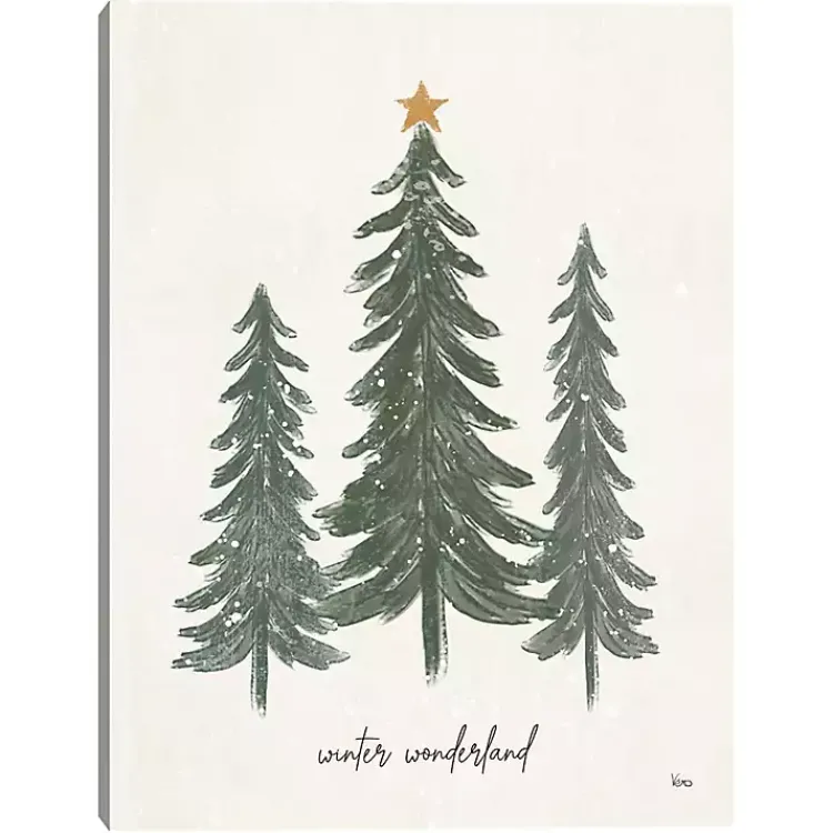 Discount Winter Wonderland Christmas Trees Wall Art Print Christmas Art & Wall Decor