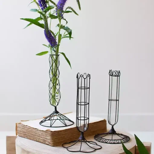 Sale Wire Wrapped Bud Vases, Set of 3 Vases