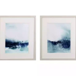 Kirklands Home Framed Art|Wispy Waves Framed Art Prints, Set of 2