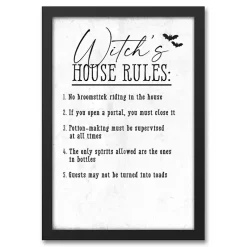 Best Witch's House Rules Halloween Wall Plaque Halloween