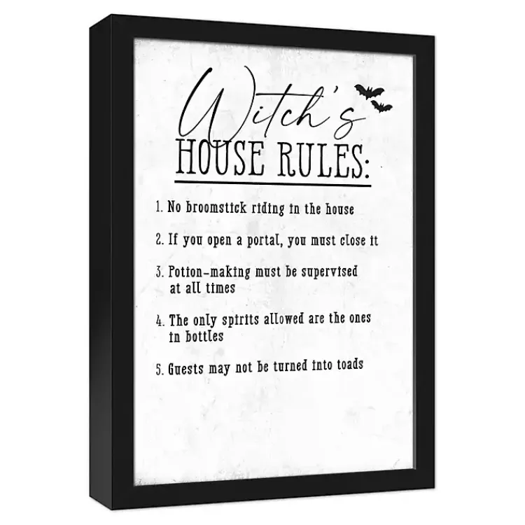 Best Witch's House Rules Halloween Wall Plaque Halloween