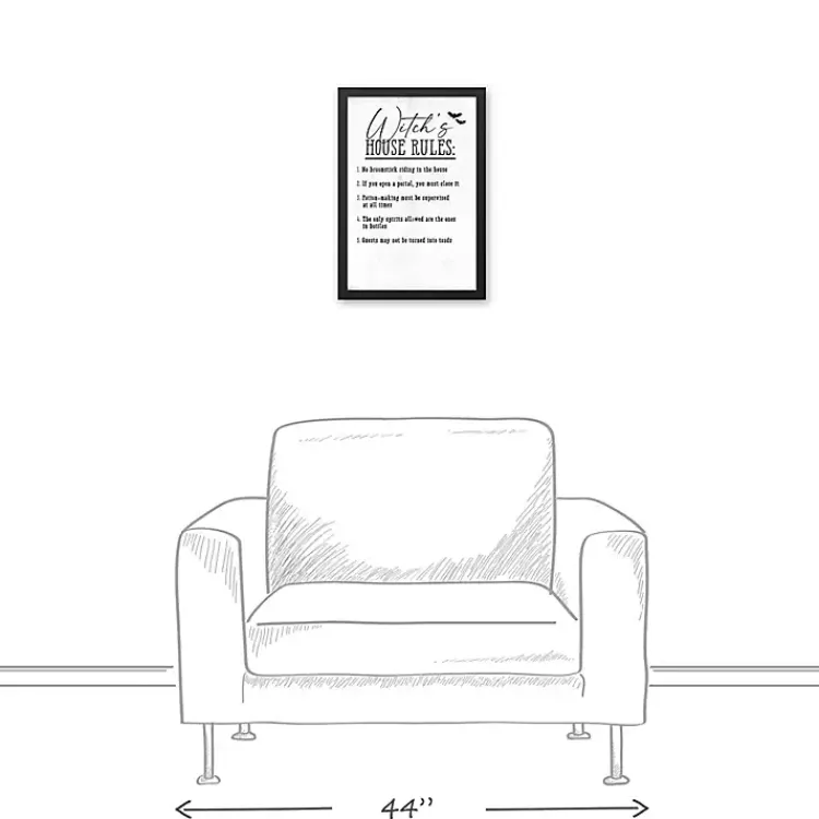 Best Witch's House Rules Halloween Wall Plaque Halloween