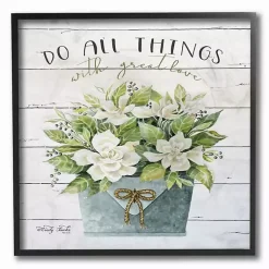 Kirklands Home Wall Quotes & Signs|With Great Love Framed Art Print White