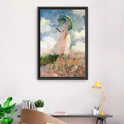 Kirklands Home Canvas Art|Woman with a Parasol Framed Canvas Art Print Multi