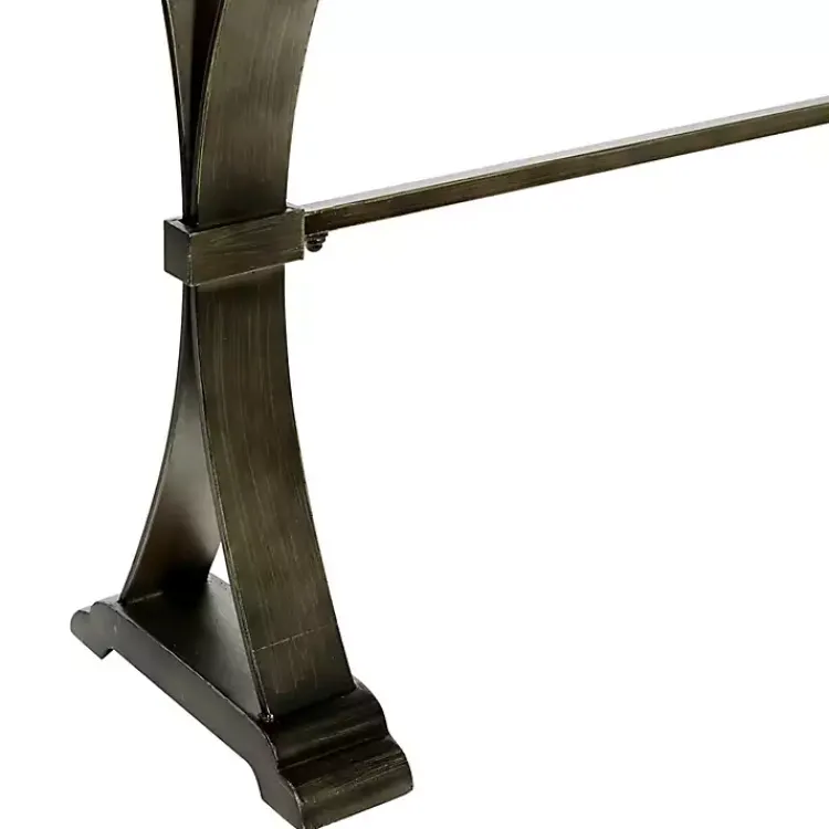 Kirklands Home Console Tables|Wood & Metal Trestle Base Console Table